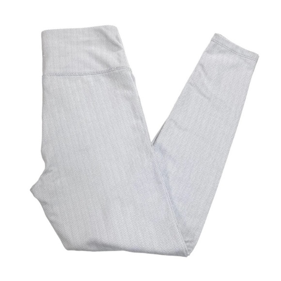 KORAL Seamless Herringbone Jacquard Winter Warm Leggings in Light Gray Size M - Picture 10 of 13